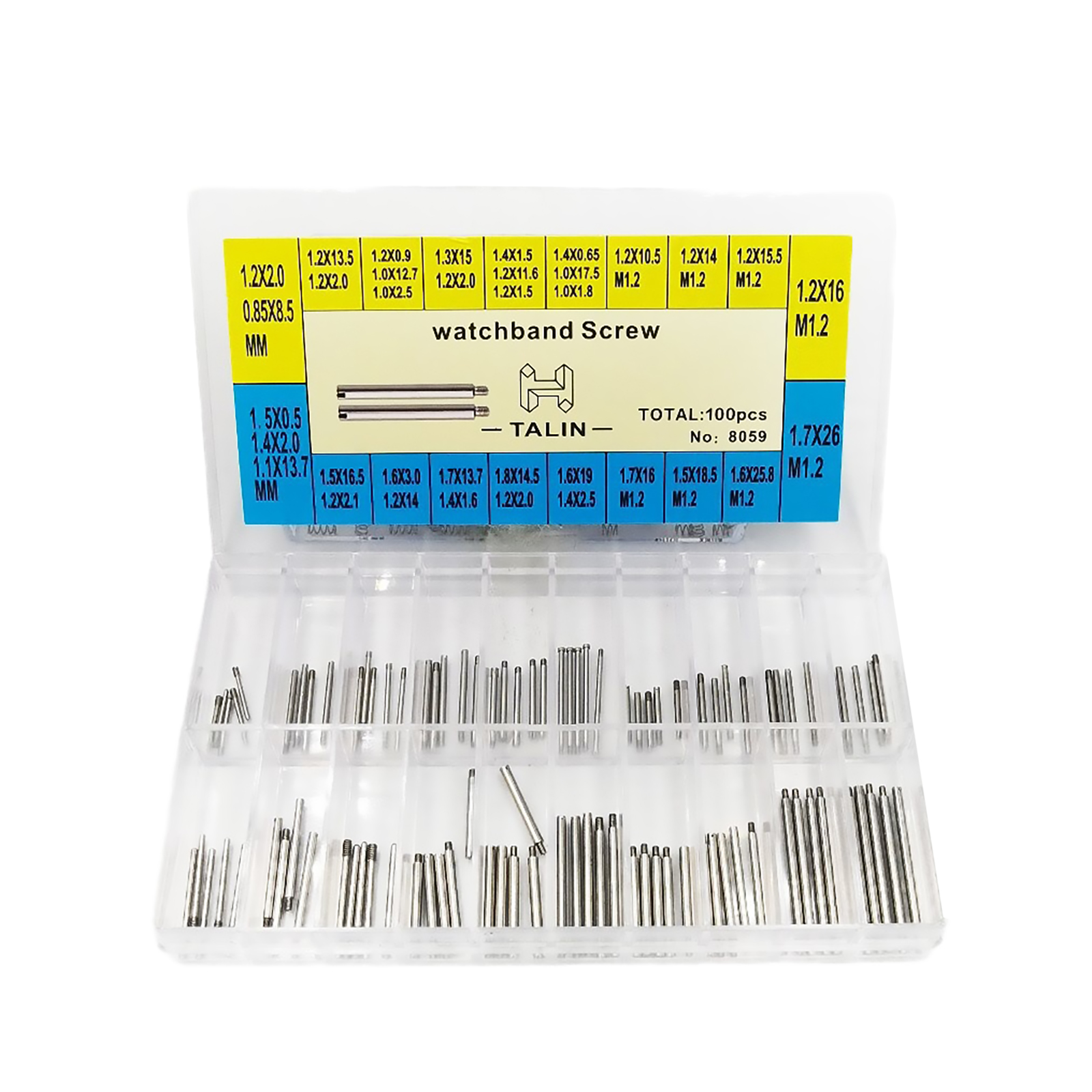 Watch Repair Tool Kit - 100Pieces 20 Size Watch Screws Rod