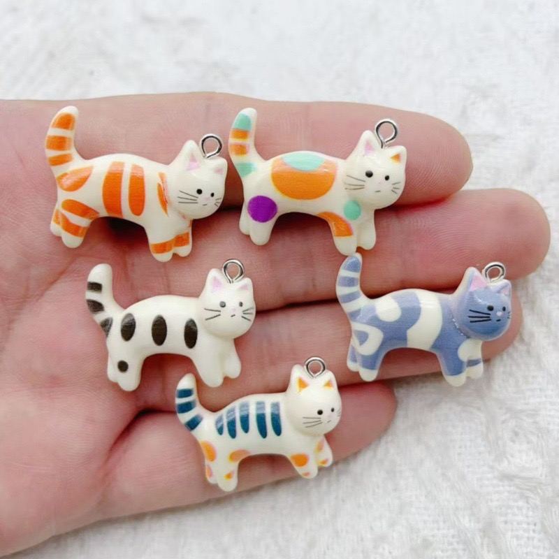 Jewelry & Watches Sp Z Oo Janów Lubelski - 10pcs resin cartoon cat animal jewelry