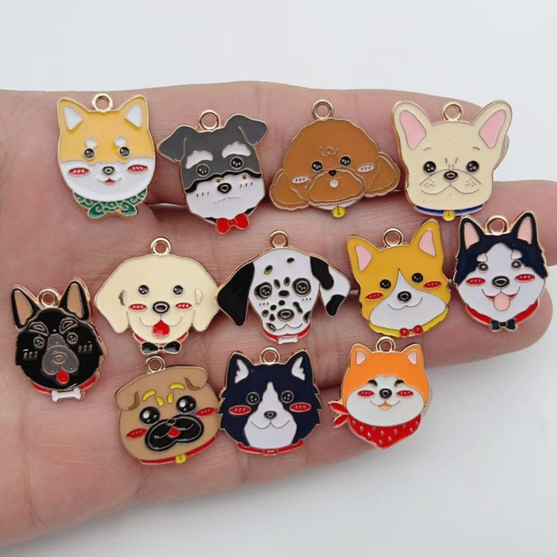 Jewelry & Watches Sp Z Oo Janów Lubelski - 12pcs cartoon pet spotted dog alloy