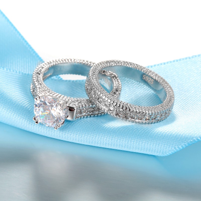 Elegant Wedding Engagement Cou - Couple Ring Set ulasan dan harga