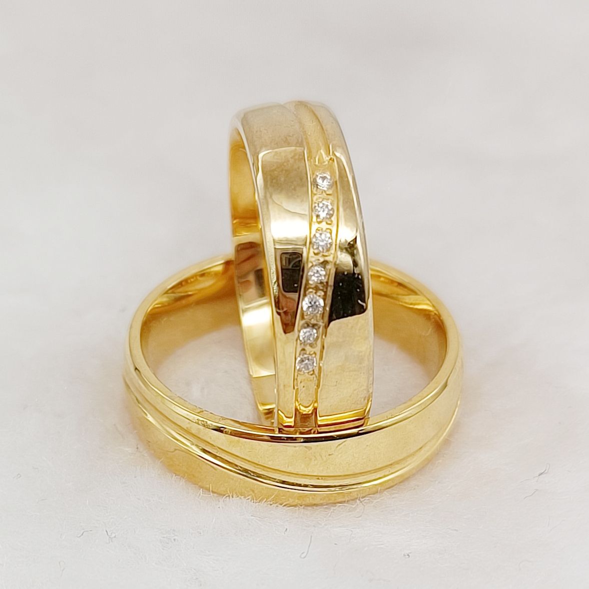 Western Shiny Lover's Couples  - Titanium Steel Ring ulasan dan harga