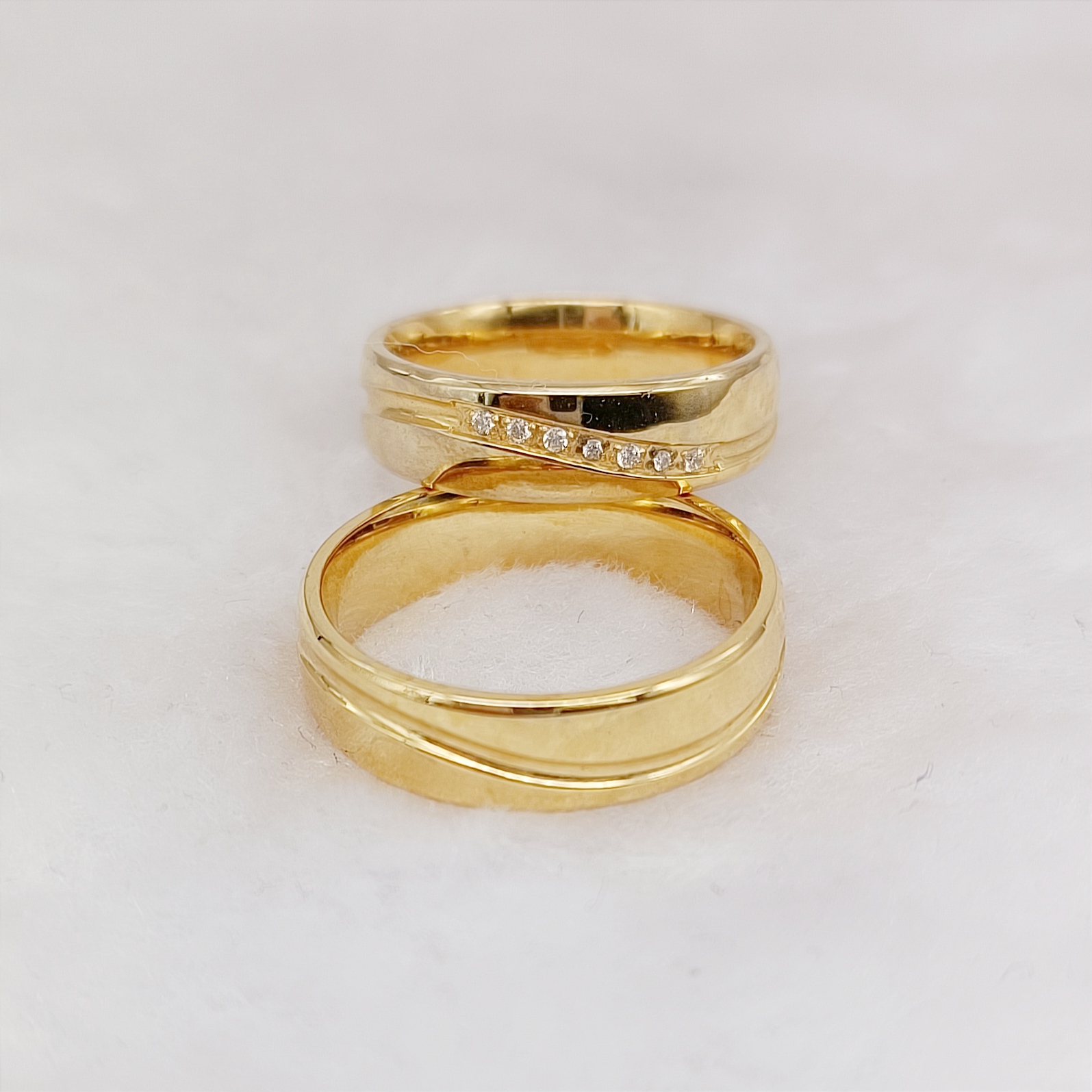 Western Shiny Lover's Couples  - Titanium Steel Ring ulasan dan harga