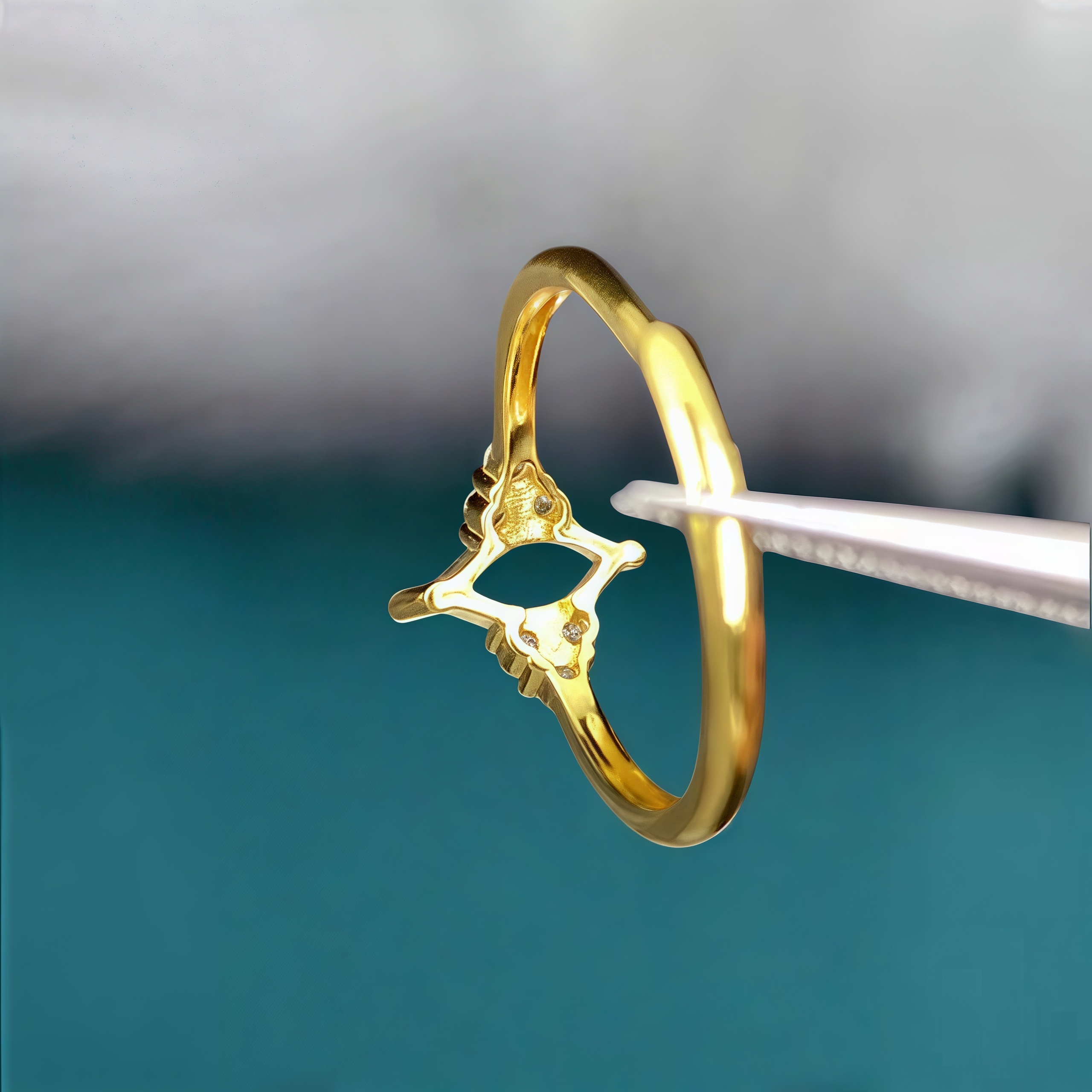 Y Fashion Ring Holder DIY Empt - Sterling Silver Ring ulasan dan harga