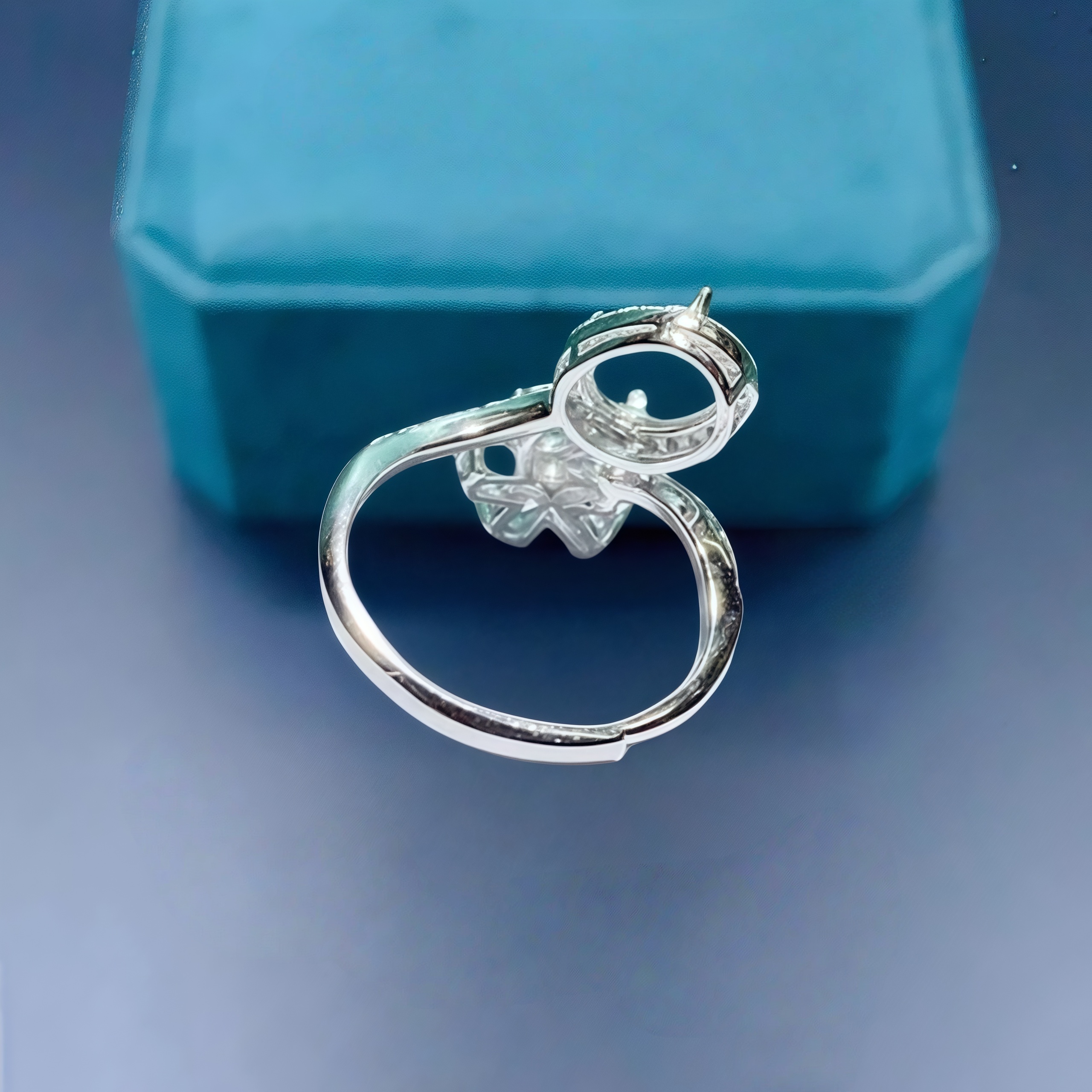 Setting 6*8mm Ellipse Stone DI - Sterling Silver Ring ulasan dan harga