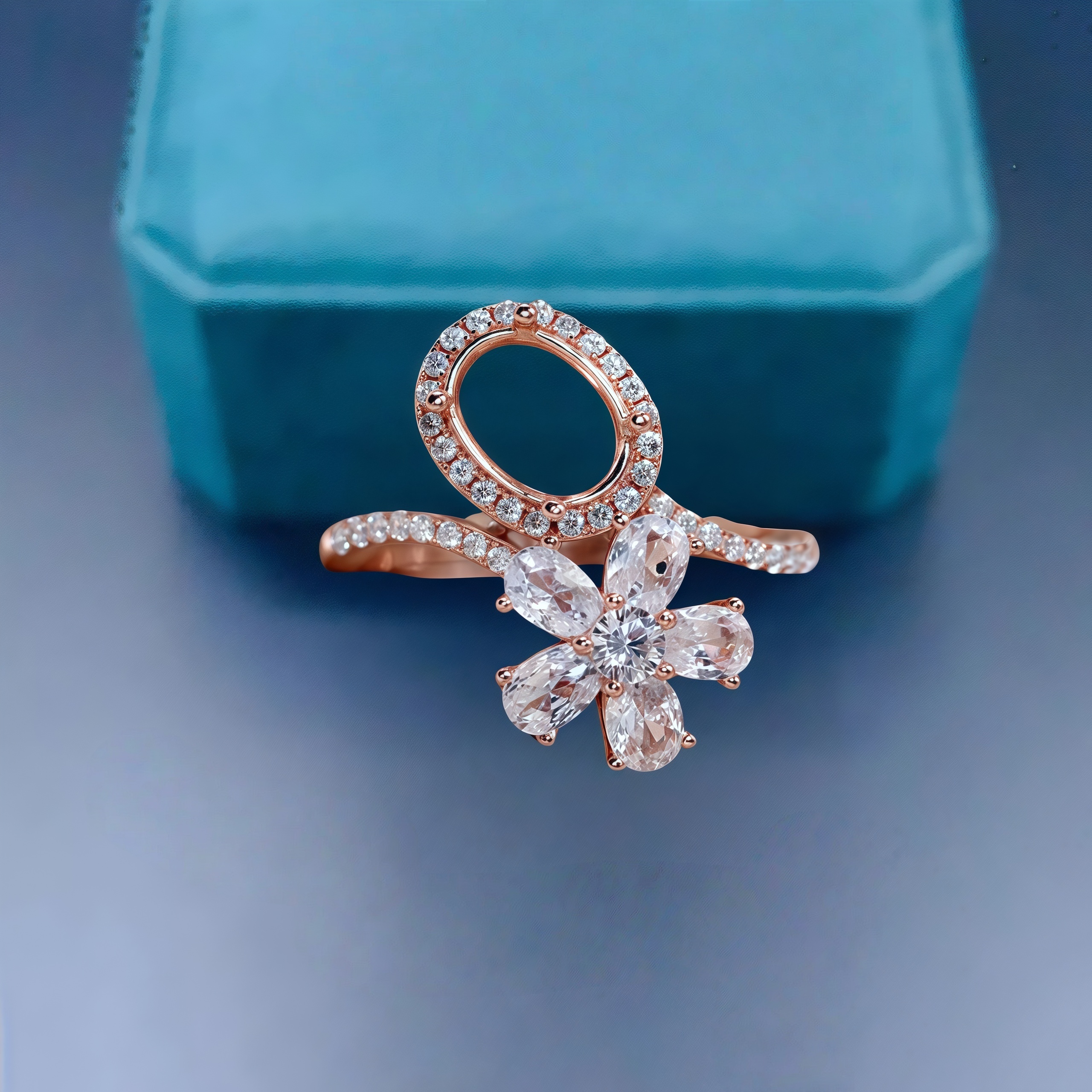 Setting 6*8mm Ellipse Stone DI - Sterling Silver Ring ulasan dan harga
