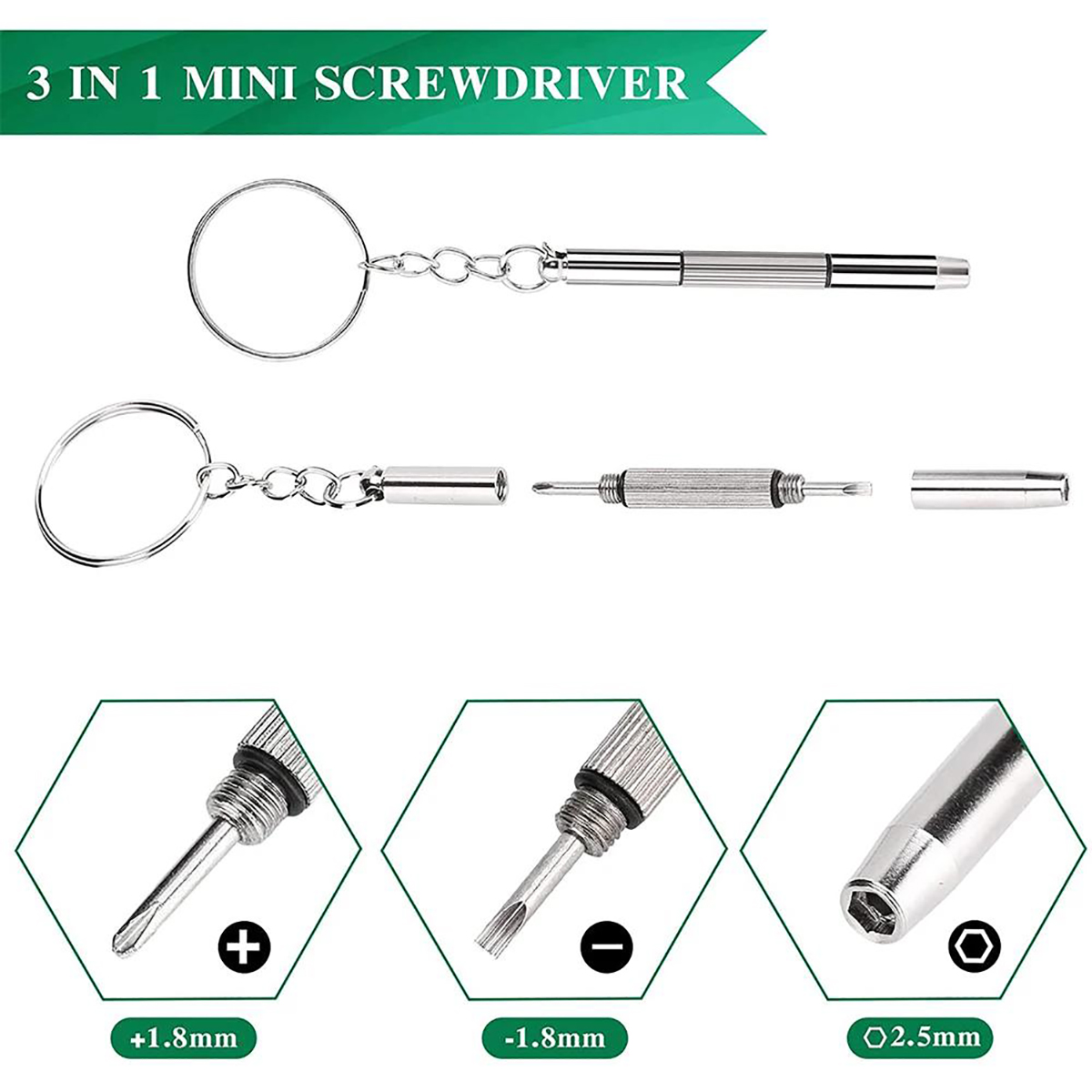 1/2/10pcs Mini 3 in1 Screwdriv - Watch Repair Tool Kit ulasan dan harga