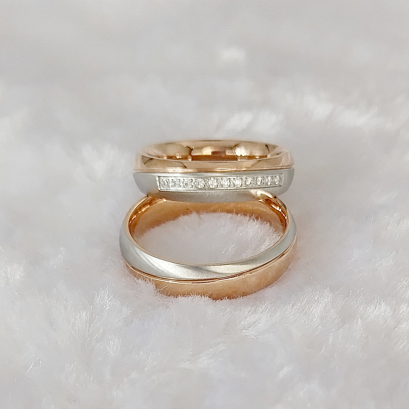 Designer Handmade 18K Rose Gol - Couple Ring Set ulasan dan harga