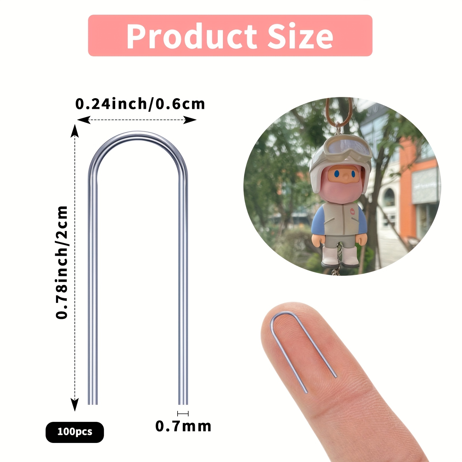 1 Box /100 Pieces U-shaped tit - Titanium Steel Ring ulasan dan harga
