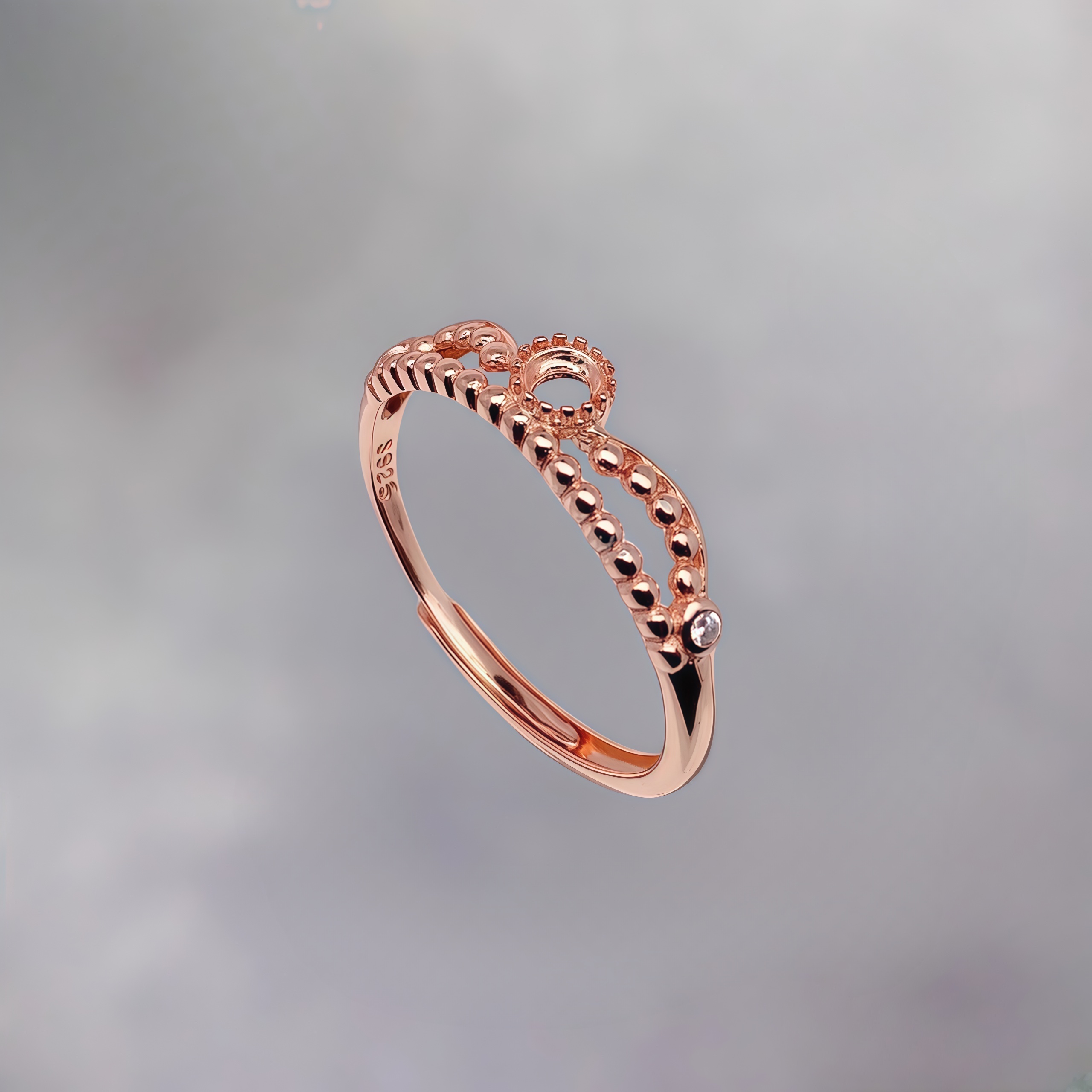 L S925 Sterling Silver DIY Emp - Sterling Silver Ring ulasan dan harga