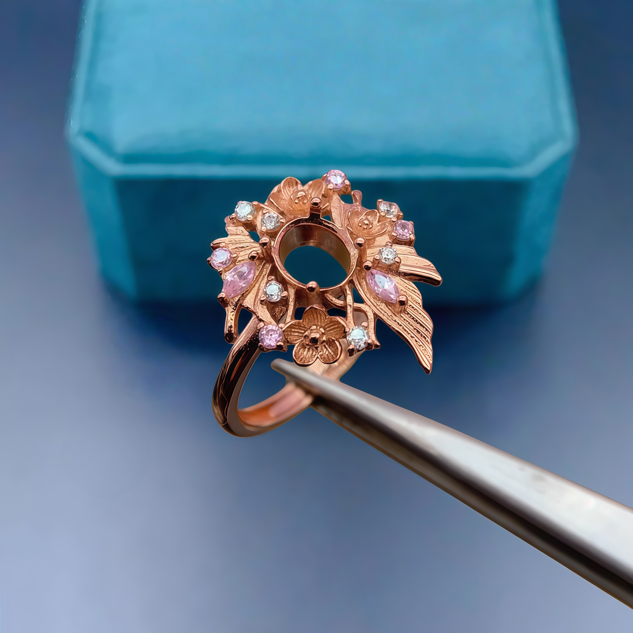 Fashion DIY Empty Ring Holder  - Sterling Silver Ring ulasan dan harga