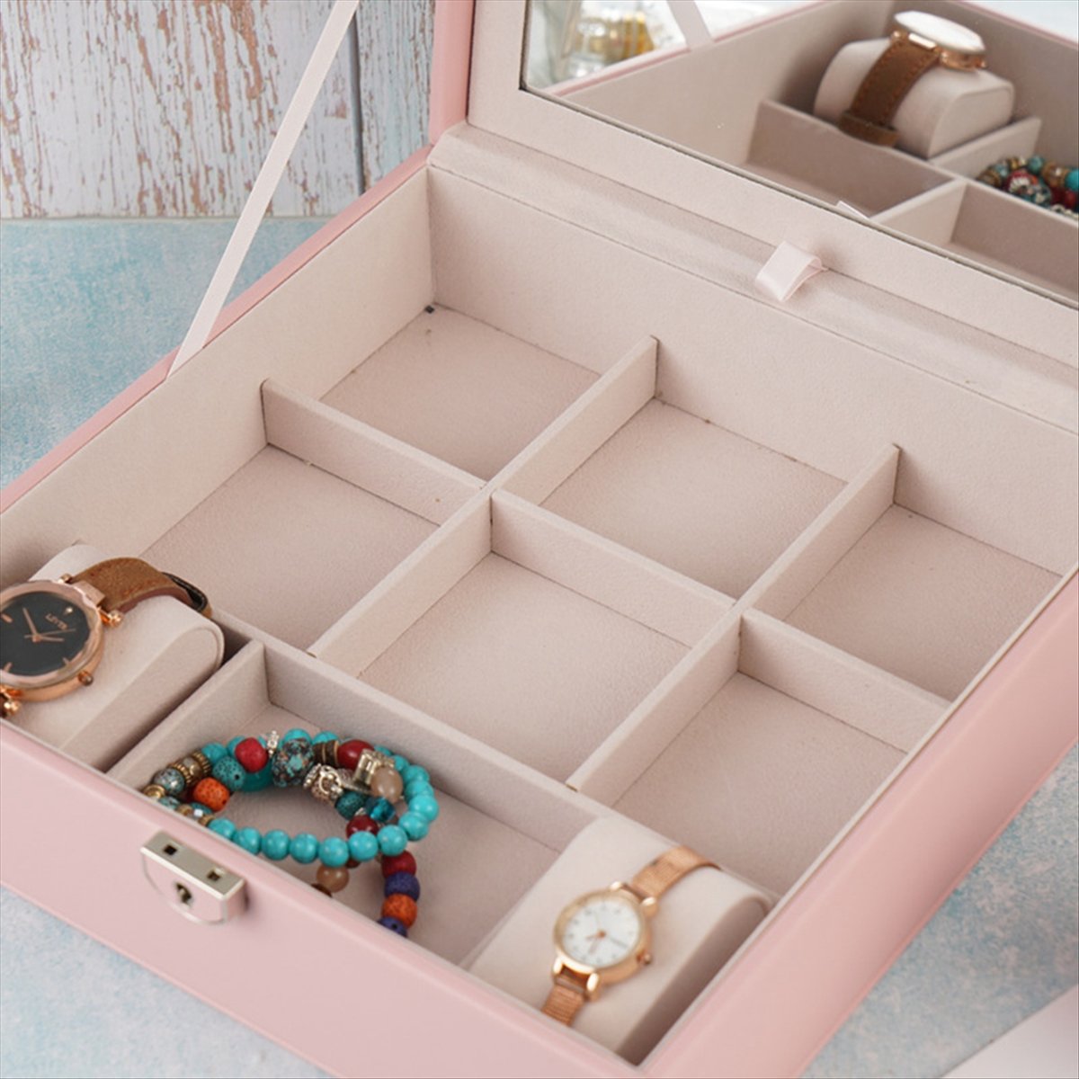 ABQR Girly Pink Jewelry Box Je - Jewelry & Watches Sp Z Oo Janów Lubelski ulasan dan harga