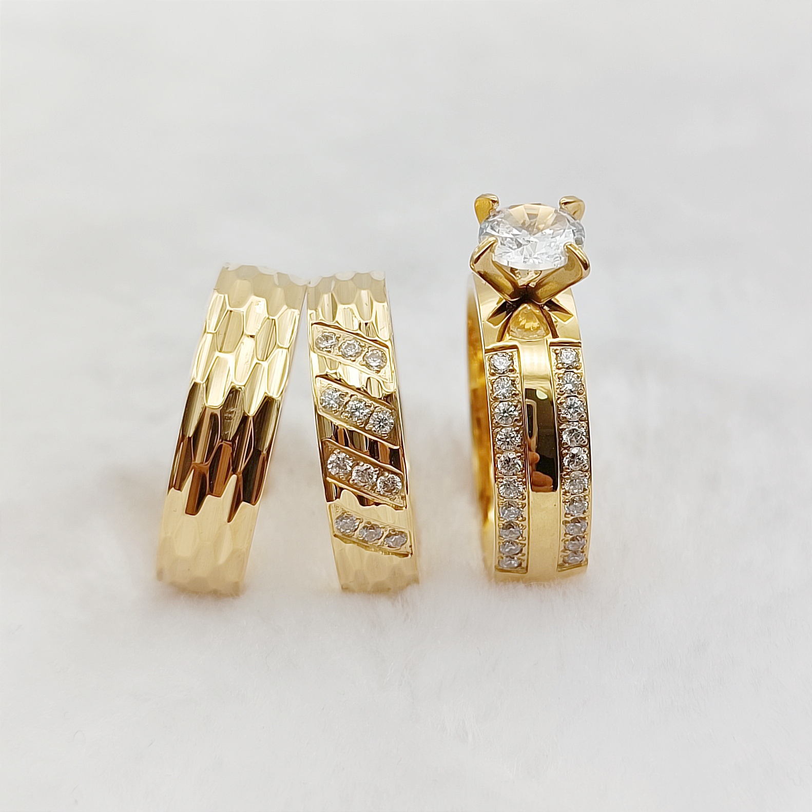 3pcs Anniversary Sale Matching - Couple Ring Set ulasan dan harga