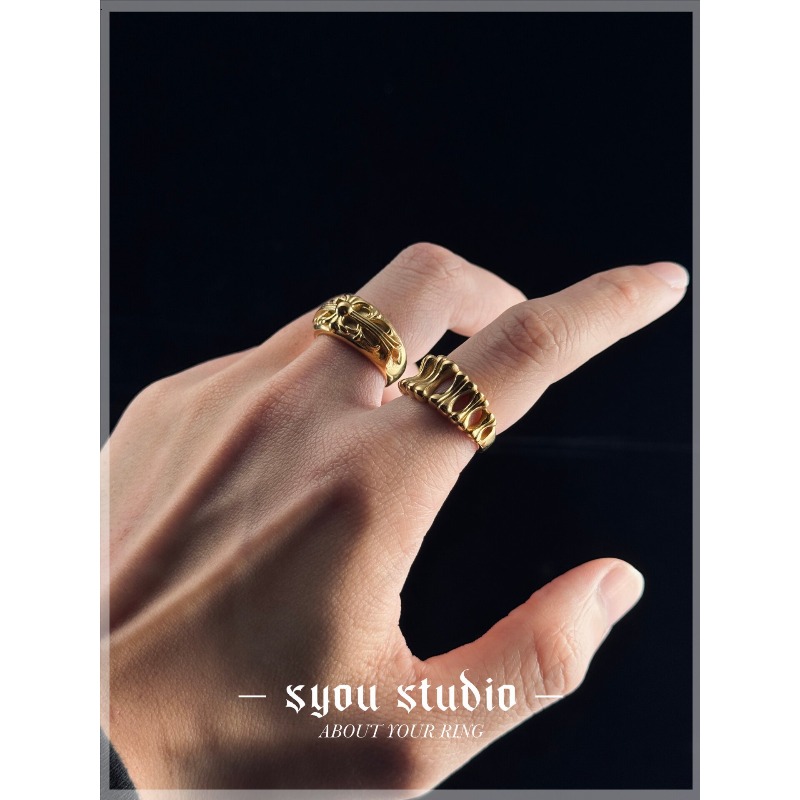 Gold Iris Ring  Gothic Jewelry - Titanium Steel Ring ulasan dan harga