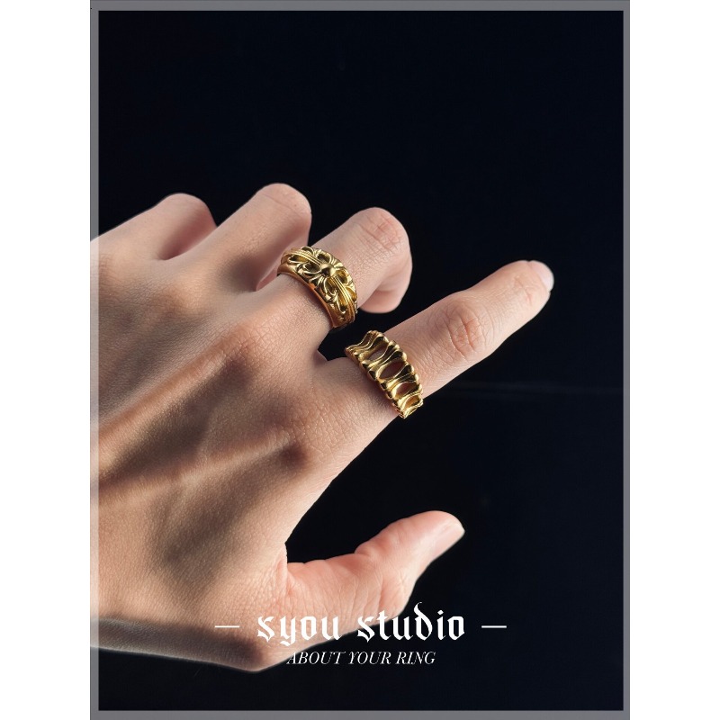 Gold Iris Ring  Gothic Jewelry - Titanium Steel Ring ulasan dan harga