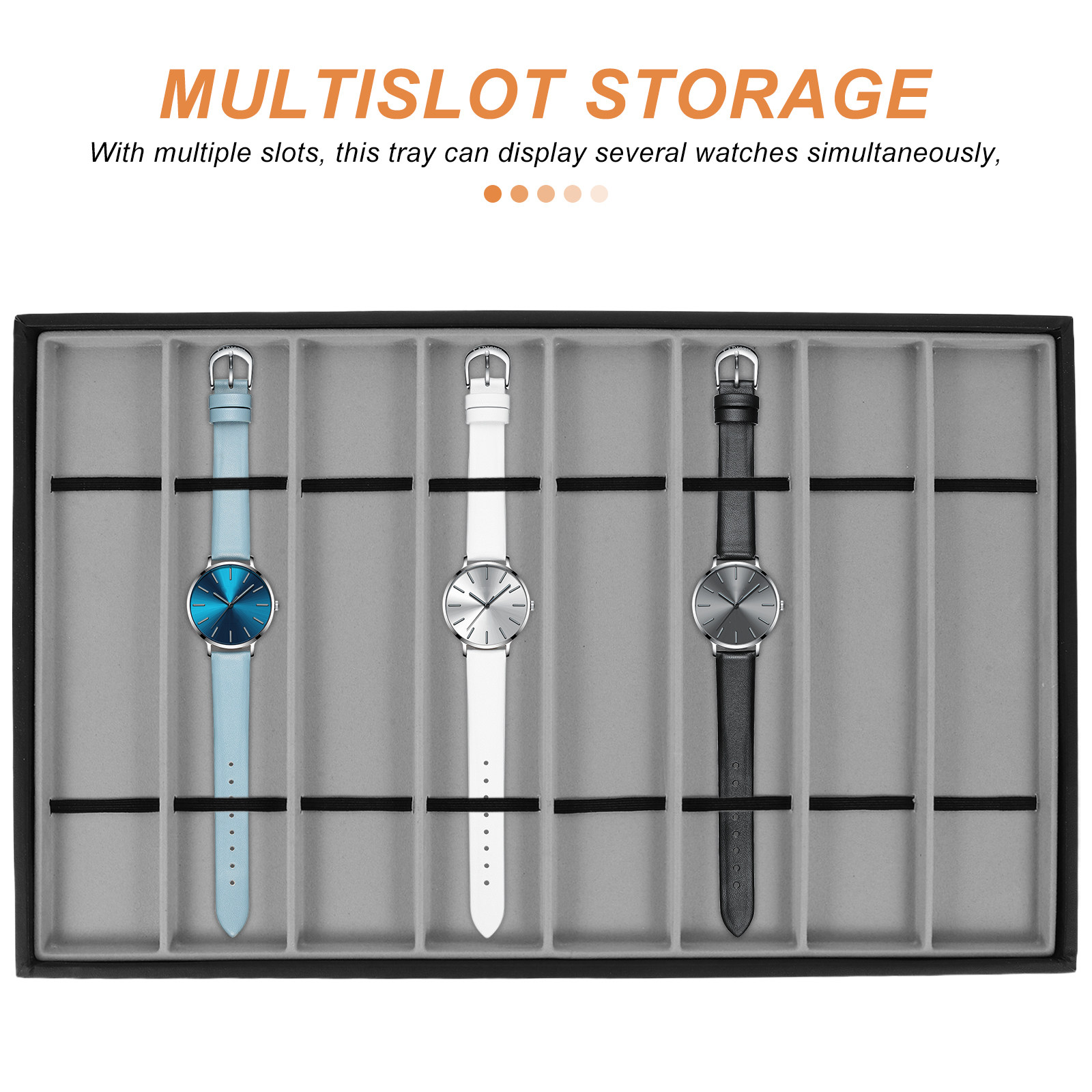 8-compartment Watch Storage Tr - Jewelry And Watches Exhibition ulasan dan harga