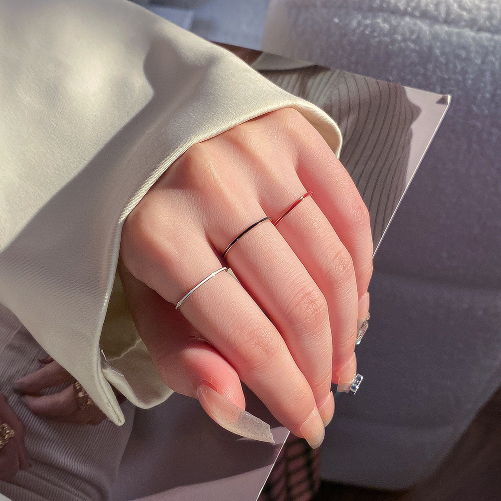 Titanium Steel Rose Gold Color - Titanium Steel Ring ulasan dan harga