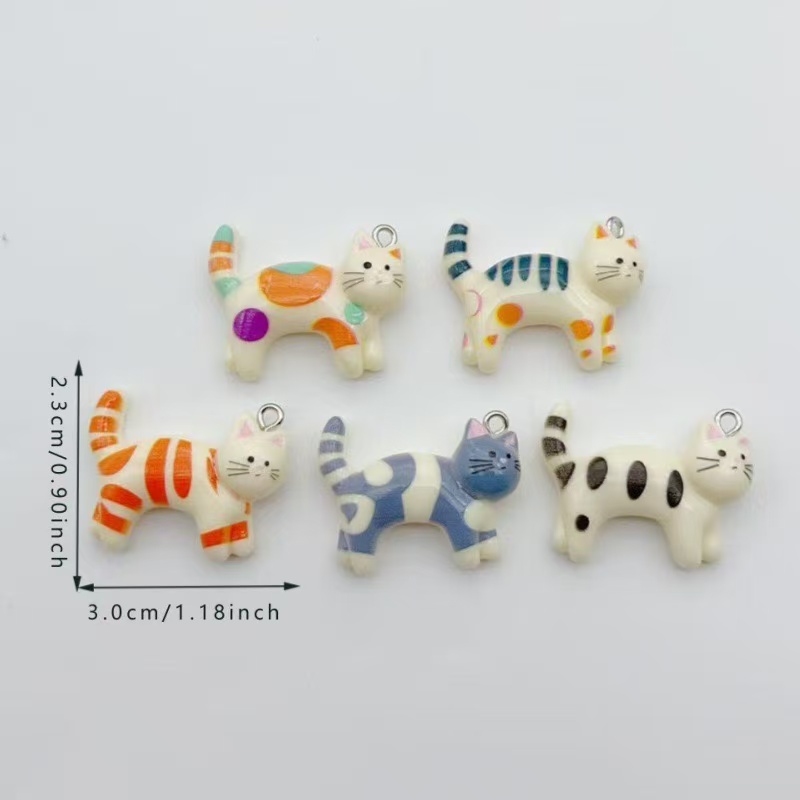 10pcs resin cartoon cat animal - Jewelry & Watches Sp Z Oo Janów Lubelski ulasan dan harga
