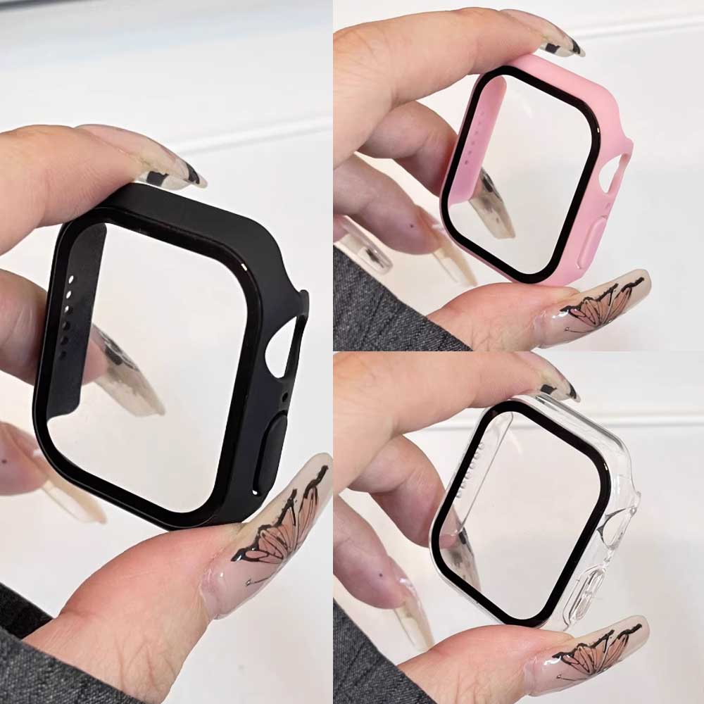 Tempered Glass+Cover For Apple - Jewelry Smart Watches ulasan dan harga