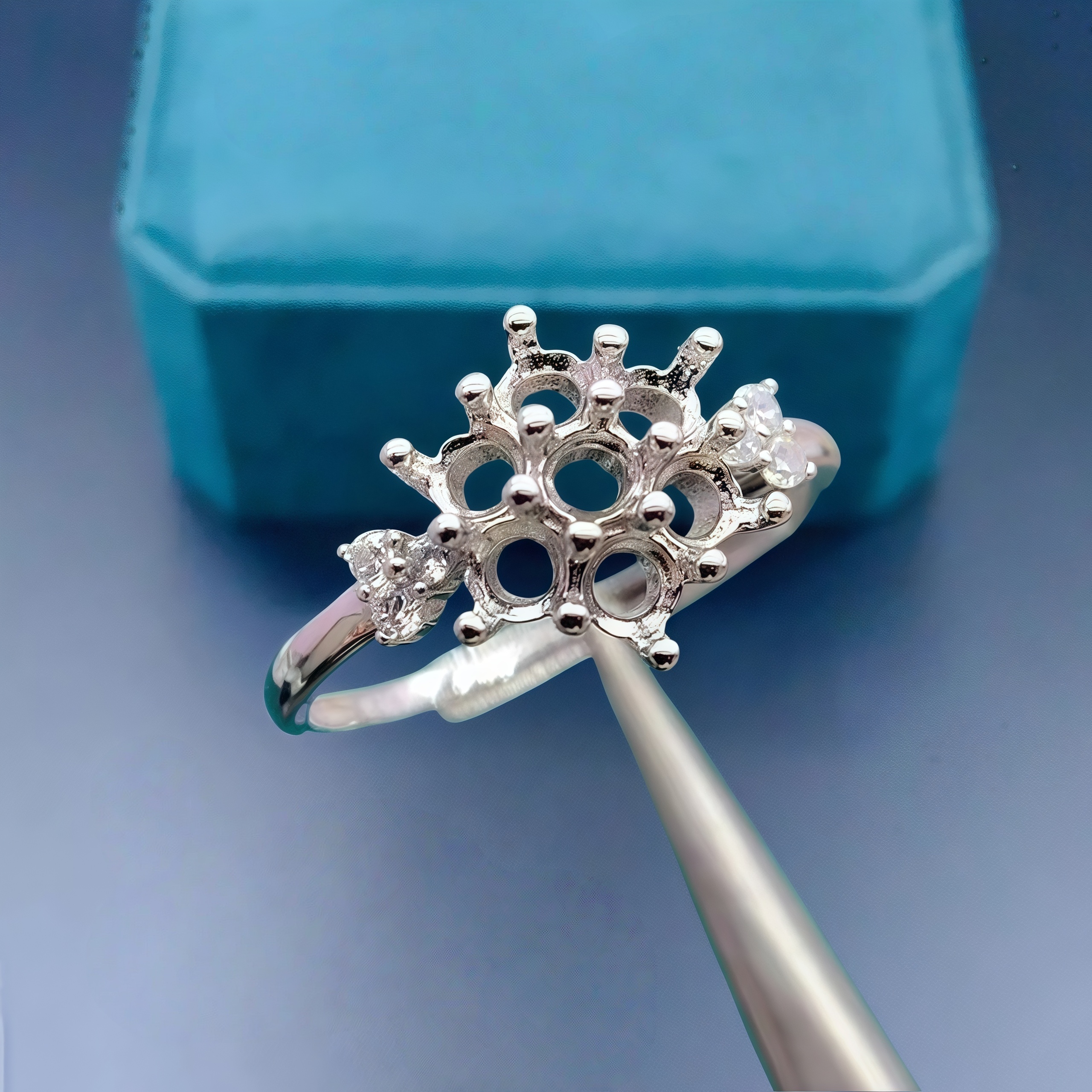 Setting 3mm Round Stone Fashio - Sterling Silver Ring ulasan dan harga