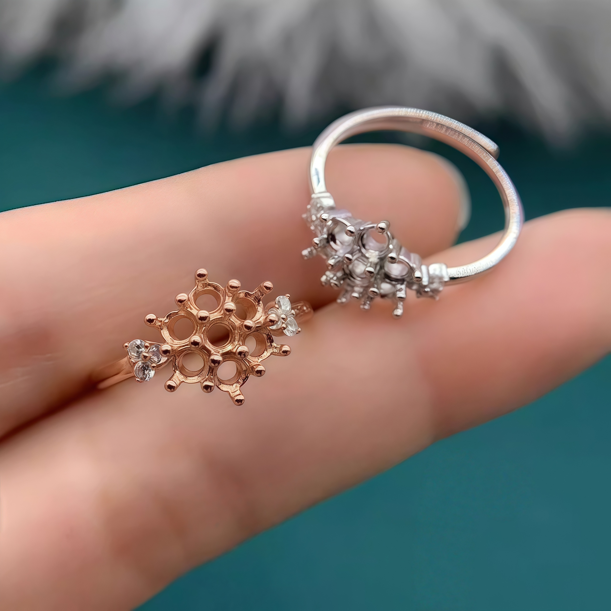 Setting 3mm Round Stone Fashio - Sterling Silver Ring ulasan dan harga