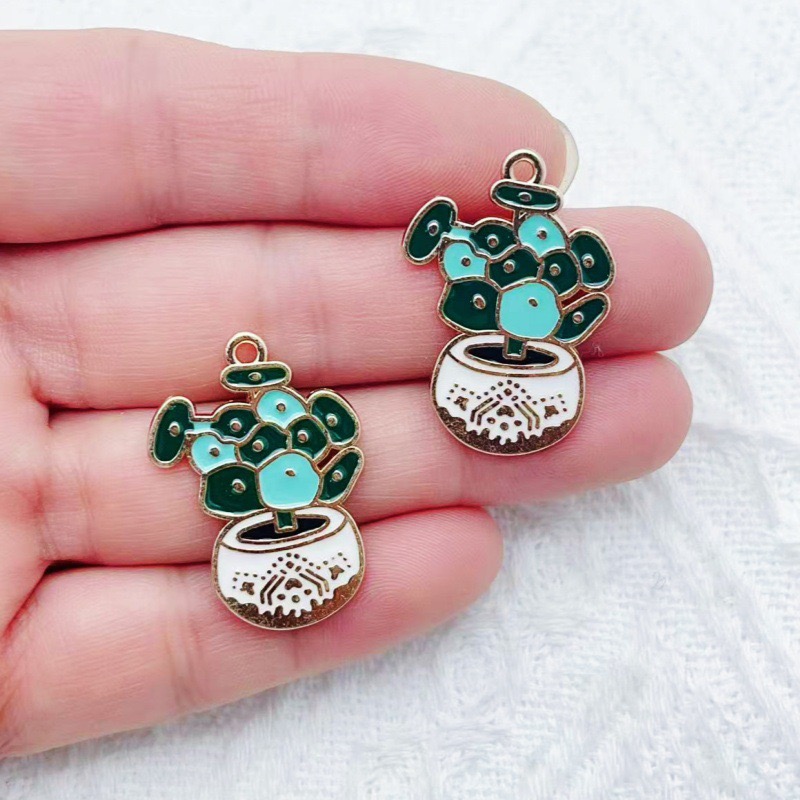 10pcs Cactus Plant Oil Drop Al - Jewelry & Watches Sp Z Oo Janów Lubelski ulasan dan harga