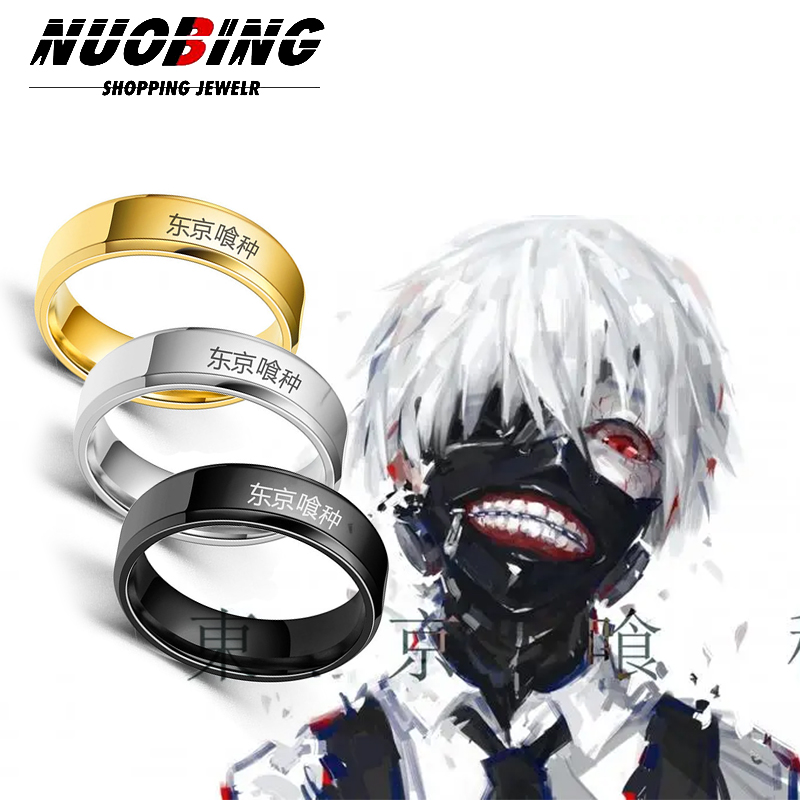 Anime Tokyo Ghoul Kinmu Kenyan - Titanium Steel Ring ulasan dan harga