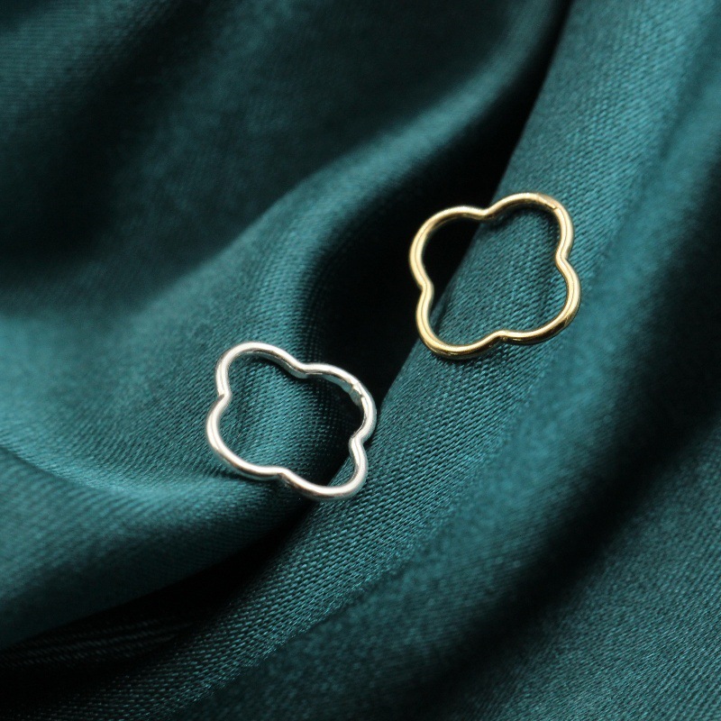 10mm Four-Leaf Clover Jump Rin - Sterling Silver Ring ulasan dan harga