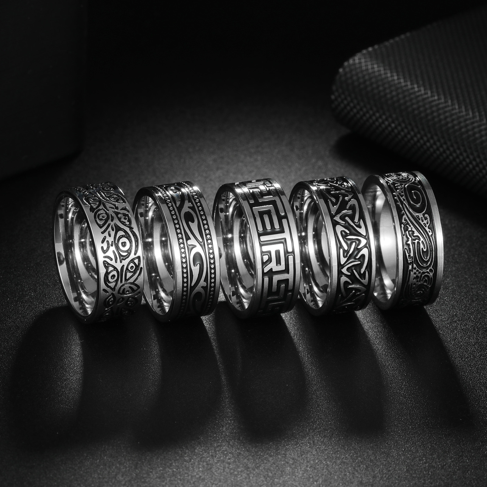 Retro Titanium Steel Ring With - Titanium Steel Ring ulasan dan harga