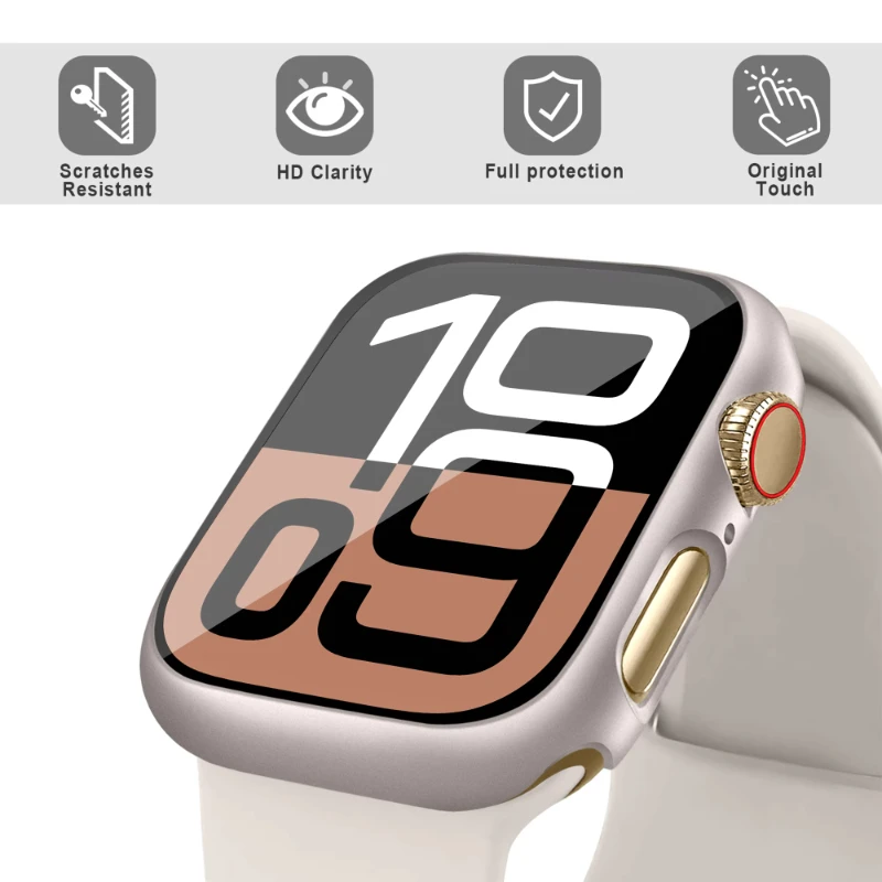 1-2pcsGlass+Cover For Apple Wa - Jewelry Smart Watches ulasan dan harga