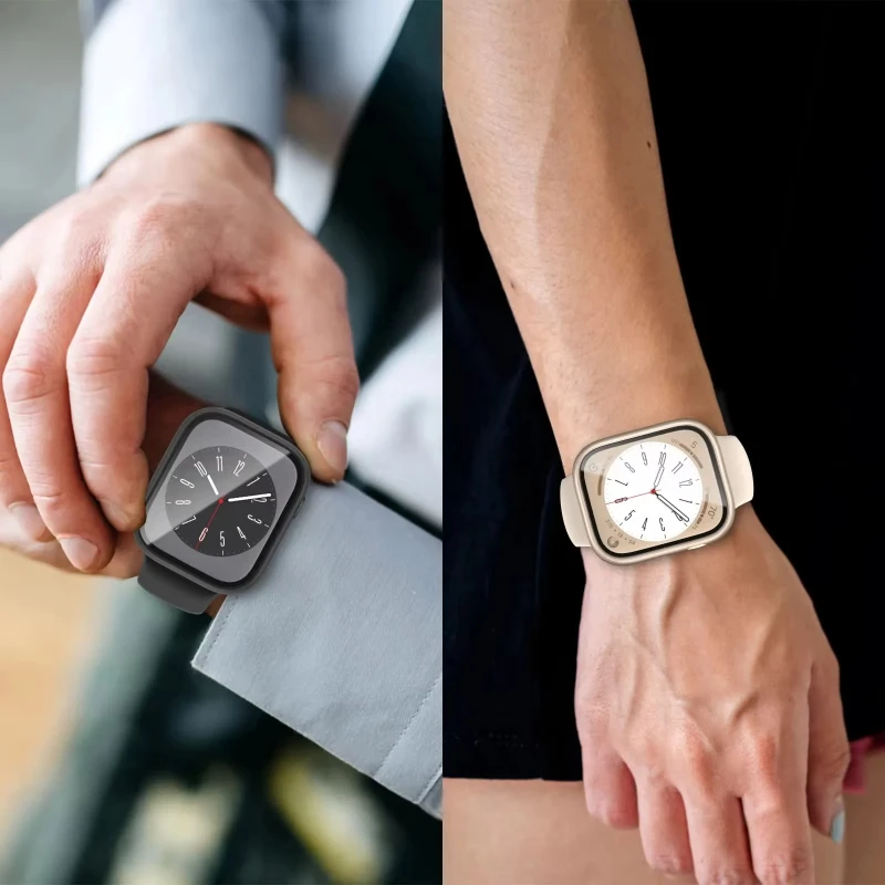 1-2pcsGlass+Cover For Apple Wa - Jewelry Smart Watches ulasan dan harga