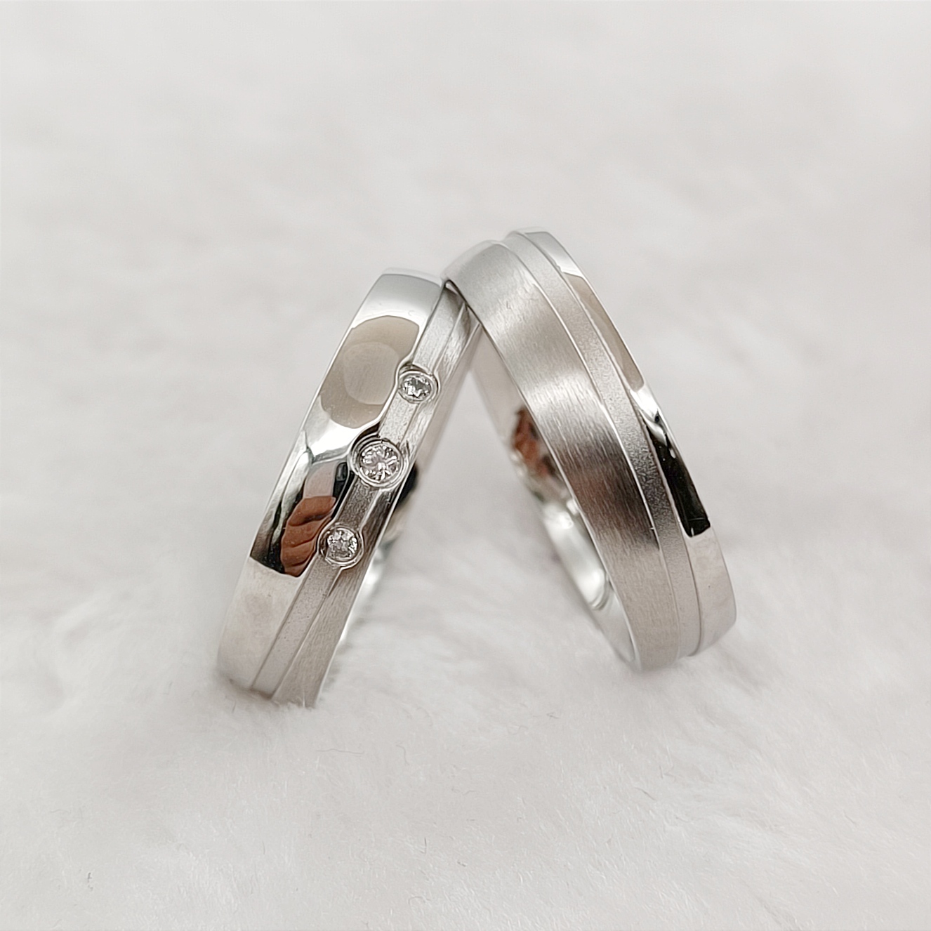 Matching Wedding Bands for Ann - Titanium Steel Ring ulasan dan harga