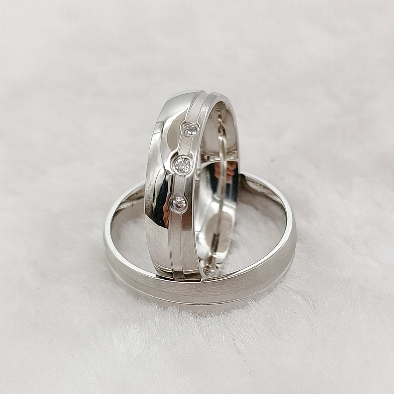 Matching Wedding Bands for Ann - Titanium Steel Ring ulasan dan harga