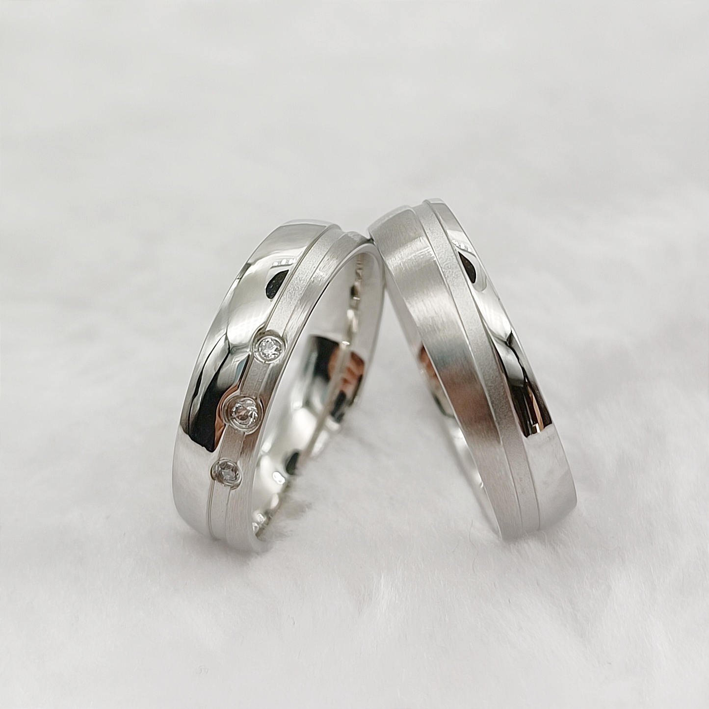 Matching Wedding Bands for Ann - Titanium Steel Ring ulasan dan harga