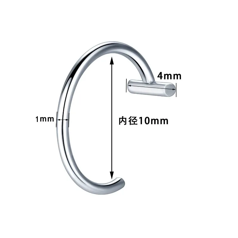 Titanium Steel C-Shaped Lip Ri - Titanium Steel Ring ulasan dan harga