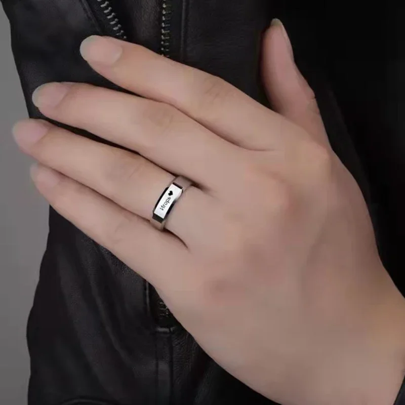Customized Rings Engraved With - Titanium Steel Ring ulasan dan harga