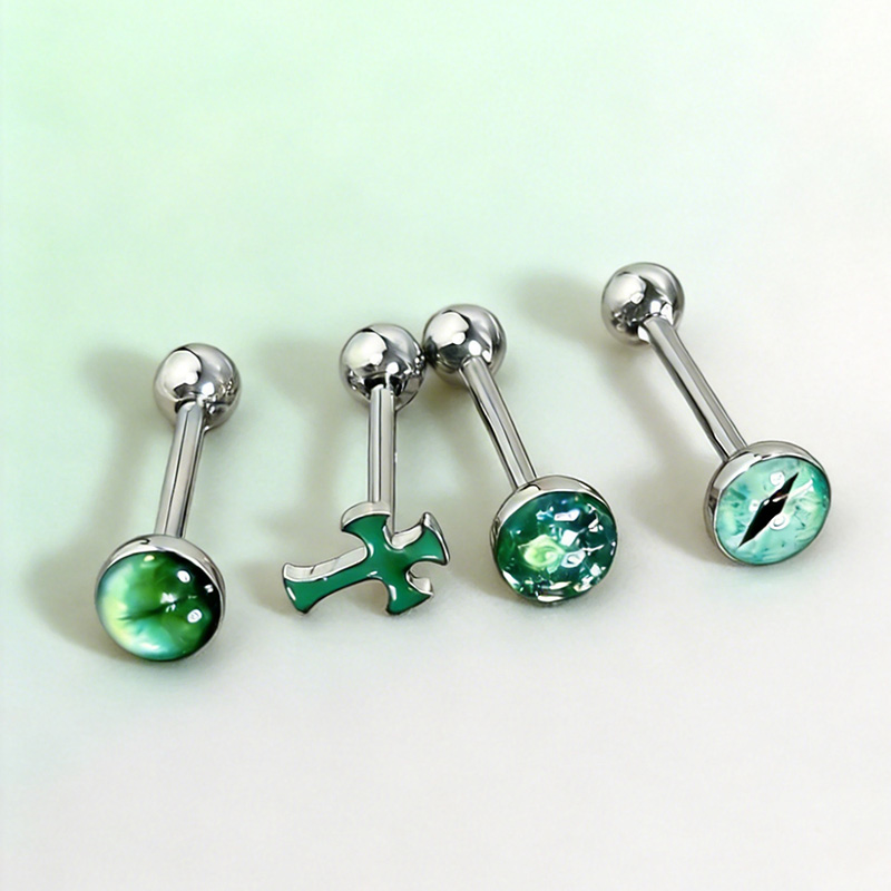 1Pc High-Quality Trendy Green  - Titanium Steel Ring ulasan dan harga