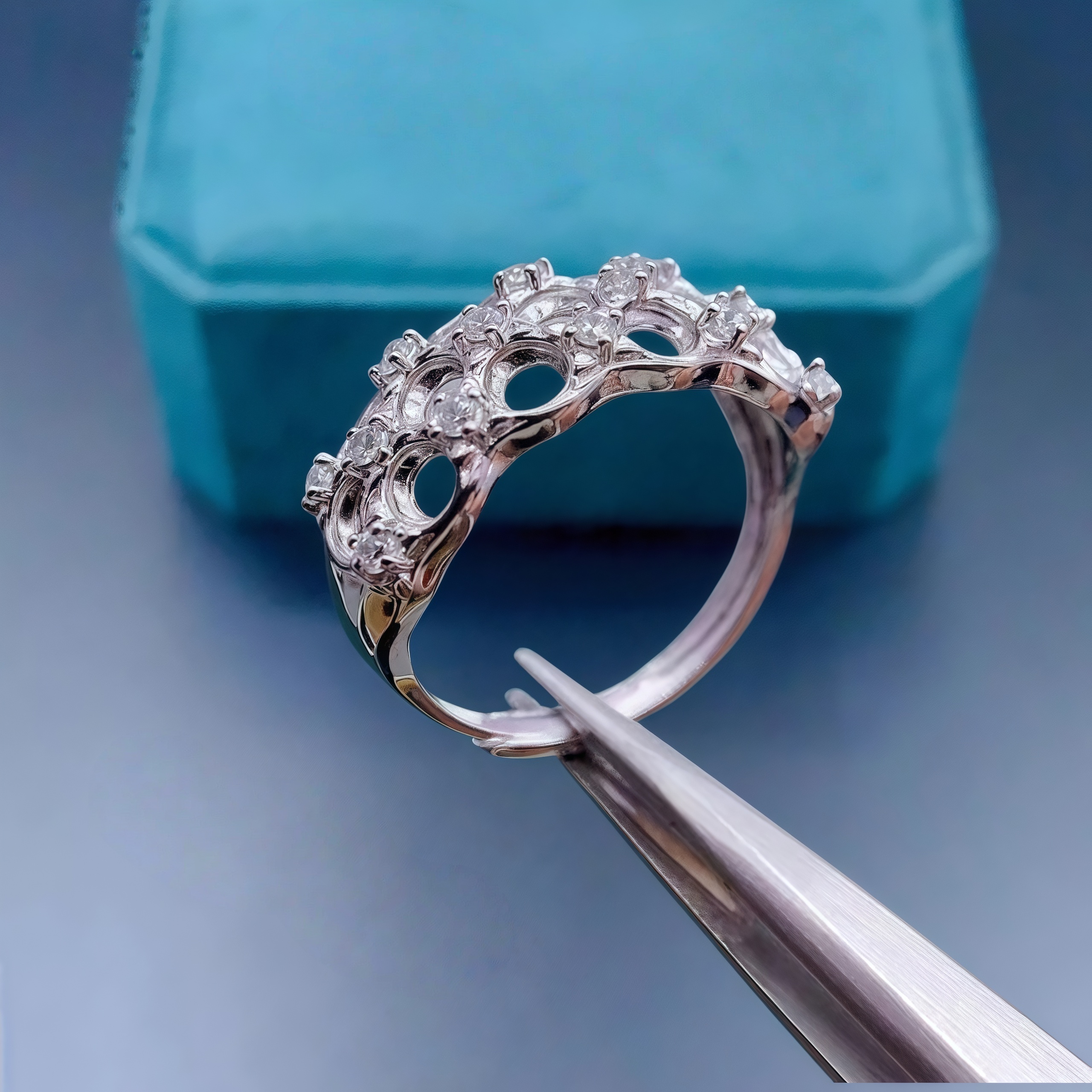 Setting 3mm Round Stone Fashio - Sterling Silver Ring ulasan dan harga