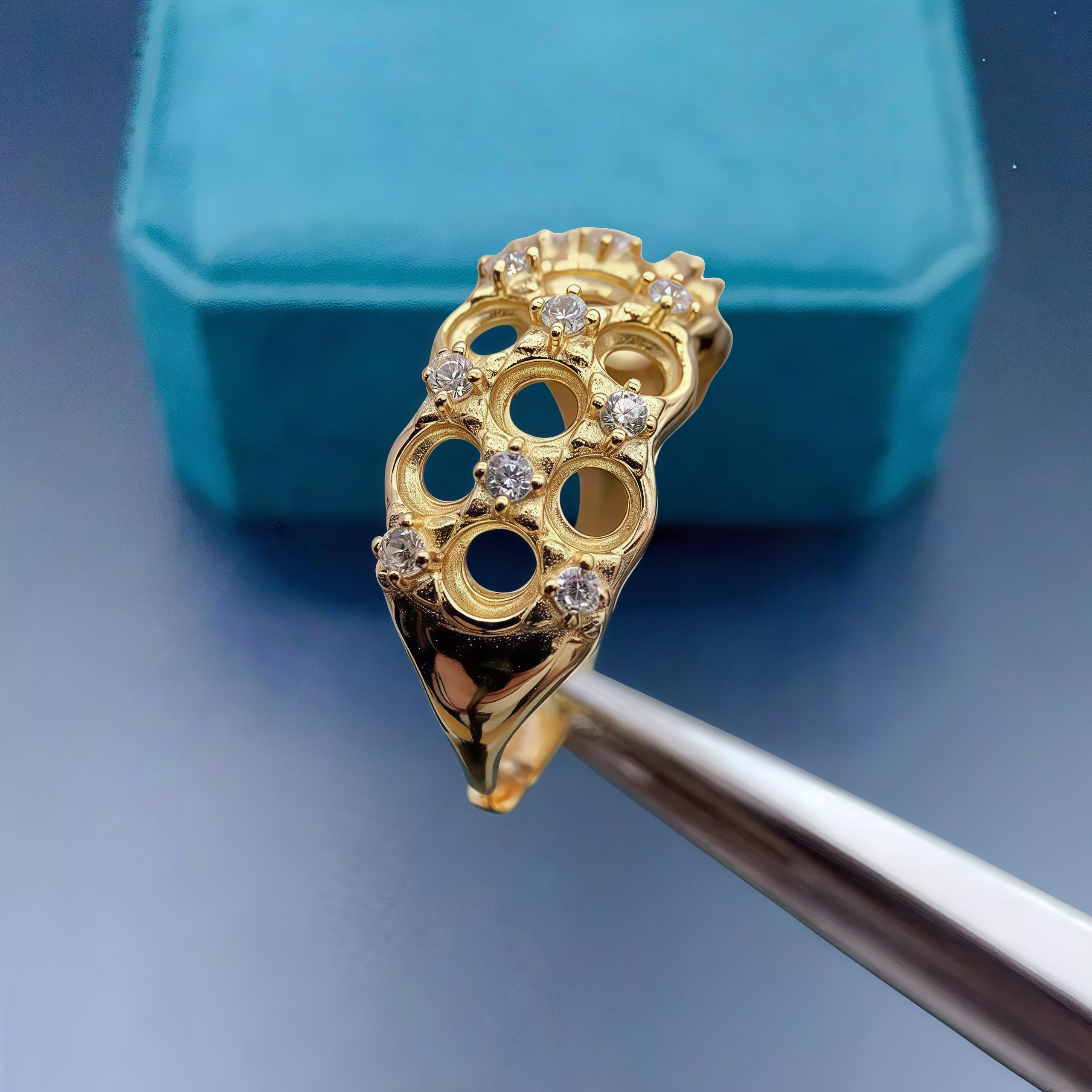 Setting 3mm Round Stone Fashio - Sterling Silver Ring ulasan dan harga