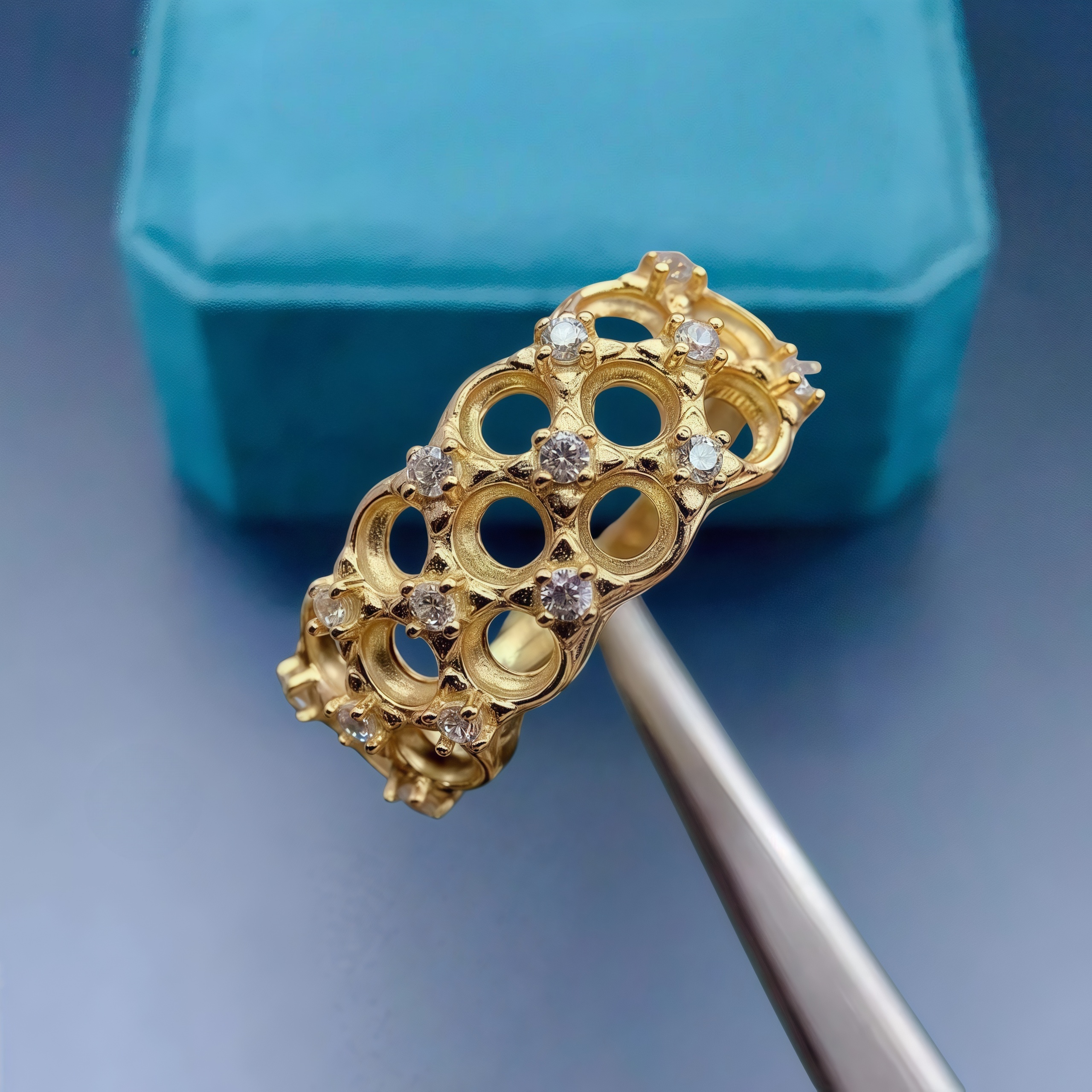 Setting 3mm Round Stone Fashio - Sterling Silver Ring ulasan dan harga